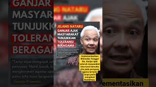 GANJAR AJAK MASYARAKAT TUNJUKKAN TOLERANSI BERAGAMA #shorts #youtubeshorts