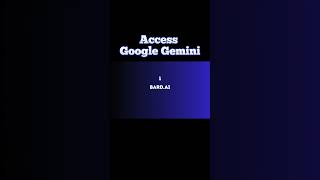 How to Access GOOGLE GEMINI || see full video above || #gemini2024