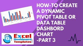 How-to Create a Dynamic Excel Pivot Table or Data Table Dashbord Chart - Part 3