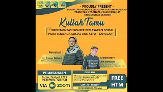 Kuliah Tamu PKIP - "Implementasi Konsep Pemasaran Sosial Pada Lembaga Sosial Aksi Cepat Tanggap"