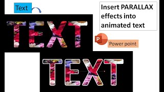 Insert PARALLAX effect into animated text