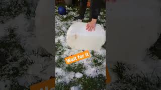 Cutting a snowball Rip snowman #shorts #snowball #ideashq