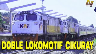 STASIUN ANDIR‼️Moment Langka Kereta Cikuray Doble Lokomotif hunting bersama @ibnumatufatoillah732