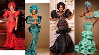 Fashionably Styled Gorgeous Lace Asoebi Styles: Trendy Asoebi/Owanbe Styles ||Lace Styles 2024