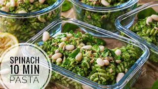 Green Pasta Lunch Box in 10 min (Vegan & Easy)