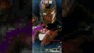 Minecraft Satisfying pixal art #iran man #avenger #marvel studio #mojang #minecraft shorts #viral