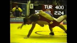 1996 Yaşar Doğu Turnuvası Ankara 52 kg Metin Topaktaş ABD'li Rakip #güreş #wrestling