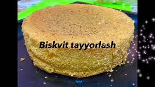 Biskvit tayyorlash (8ta tuxumli)