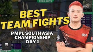 Top 3 Team Fights of Day 1 in PMPL South Asia Finals 2023. @PUBGMOBILEEsports