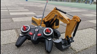 2.4Ghz 6 Channel 1:24 RC Excavator toy RC Engineering Car Alloy and plastic Excavator RTR For