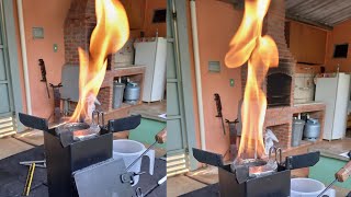 QUEIMADOR A ÁLCOOL ESPIRITEIRA PARA FOGÃO PORTÁTIL ROCKET STOVE