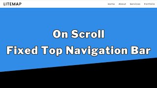 On Scroll Fixed Top Navigation Bar Using HTML, CSS and JS