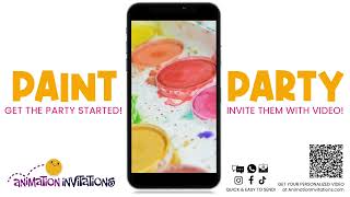 Kids Art Party - CUSTOMIZE THIS VIDEO INVITE!