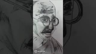 Mahatma Gandhi's portrait #shorts #ytshorts #viral #mahatmagandhi