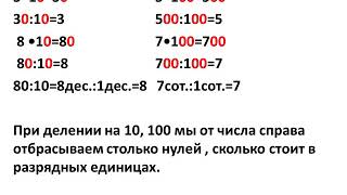 Сергєєва Наталія Михайлівна. Множення і ділення на розрядні одиниці 10; 100. Математика. 4 клас.