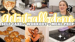 BUSY MOM 👶🏼 GET IT ALL DONE | WORKOUT ROUTINE + MEAL PREP | CLEANING MOTIVATION | MarieLove