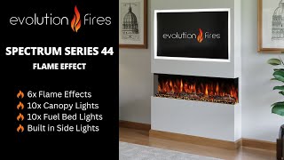 Evolution Fires Spectrum Series 44 Inch Electric Fireplace Flame Effect.