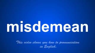 the correct pronunciation of misdirect in English.