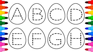 [영어놀이]달걀속에든 점선 알파벳을 A부터 Z까지 따라서 쓰고 달걀을 색칠하기| Write Alphabet From A to Z| Coloring Surprise Eggs