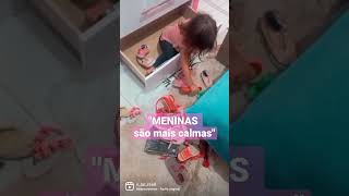 Meninas são Mais Tranquilas 😅💕🤣 #Shorts#babygirl#maedemenina#Princesa#humor#comedia#vidareal#Viral