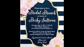 Becky's Wedding Shower  13 May 2017