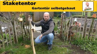 Gartentür selbstgebaut #Staketentor