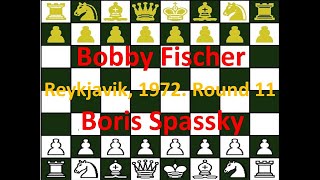 Bobby Fischer (negras) vs Boris Spassky (blancas) Campeonato mundial.  Reykjavik, 1972. Round 11