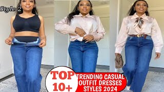 Top 10+ trending casual outfit dresses Styles 4 😍❤️ ladies 2024 || how to styles casual outfit 2024