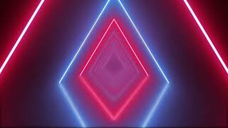 Glowing Neon Light Tunnel - Motion Graphics Animated Background Video Loop