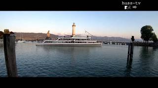 Mariä Himmelfahrt Schiff verlässt den Lindauer Hafen mit Musik und Gesang