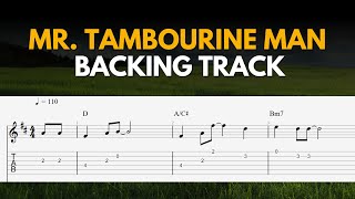 Backing Track - Mr. Tambourine Man - Bob Dylan | Easy Fingerstyle Guitar TAB