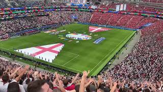 England fans singing national anthem before Denmark game 20/06/24