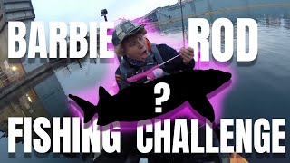 Kayak Barbie Fishing Rod Challenge (Giant Fish)