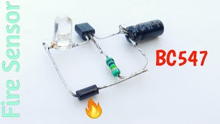 Make A Very Simple Fire Sensor Using BC547 Transistor