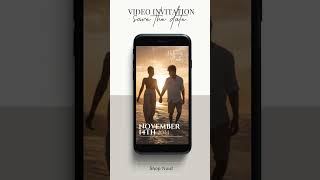 Save The Date Video Wedding Invitation, Pre-Wedding Video, Canva Template