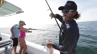 Girls fish for the first time on Snapper off the east coast