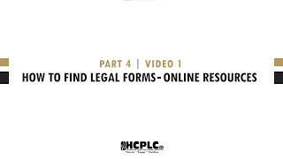 Introduction to Legal Research - Part 4 | Video 1 - How to Find Legal Forms: Online Resources