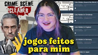 MEUS JOGOS DE SURTO, GATOS E CRIME SCENE NA STEAM | Cortes da Bel