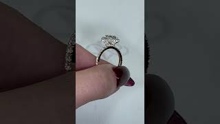 Wraparound Halo Oval Diamond Engagement Ring - "Luna"