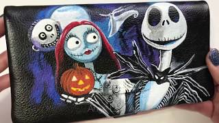 Nightmare Before Christmas inspired Radley purse / custom painted purse