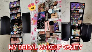 My Bridal👰💄 Makeup Vanity || Full Makeup kit || Makeup Collection😍 #bridetobe #makeup