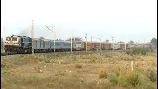 Double Decker Express Speeding on Curve | Indian Railway