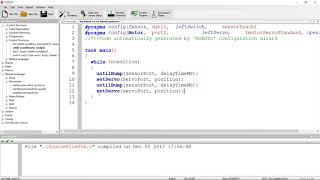 Vex Robotc 4.x : 04 : Infinite  Loop and setServo