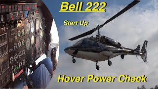 Bell 222 Helicopter Startup Taxi and Hover