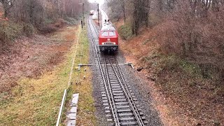 Makro 218 155-0 mit Westfalendampf Sonderzug in Bork(Westf.)