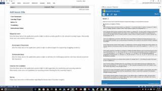 Creating a Common Core Lesson Plan with the Microsoft Office Lesson Planner