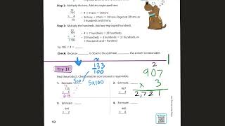 2.8 Multiply Three Digit Numbers by 1 Digit Numbers