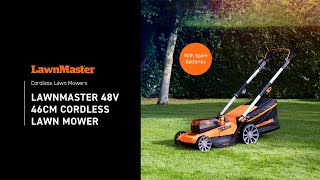 LawnMaster® 48V 46cm with Spare Batteries | Cleva Cordless Lawn Mower