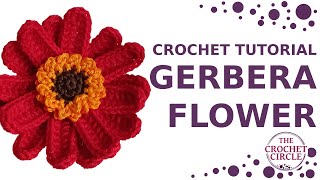 How to crochet a GERBERA flower for bouqet ? From start to finish what you need and how to make!