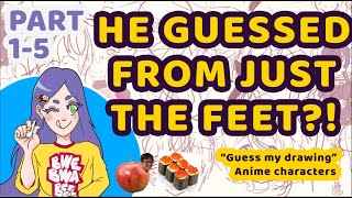 PART 1 - 5 | He guessed it from the FEET?! – Guess the Anime Character (ft. sfChenobi3 & Caviar)